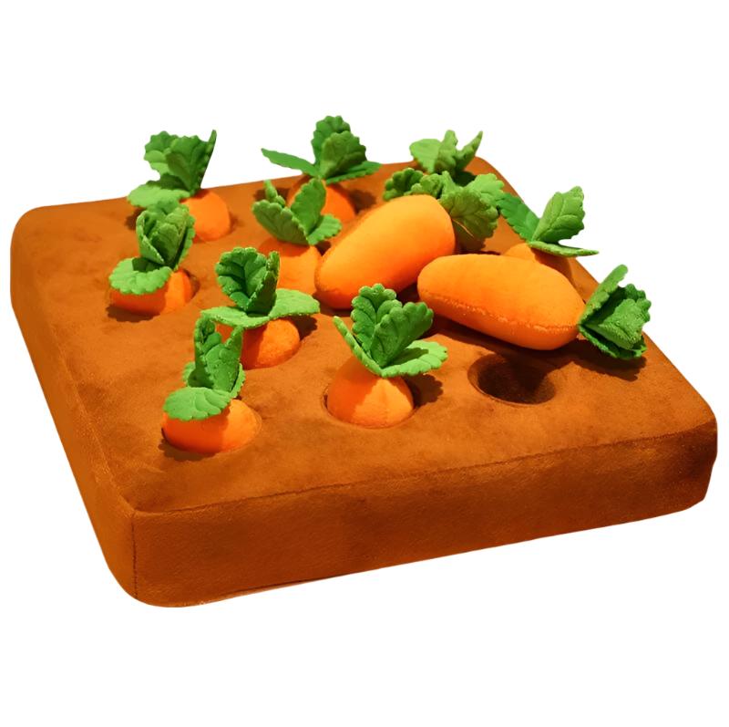 Carrot Farm Interactive Plush Dog Toy