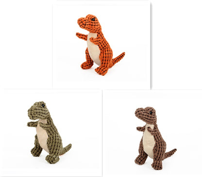 Plush Dinos Squeaky Dog Toys