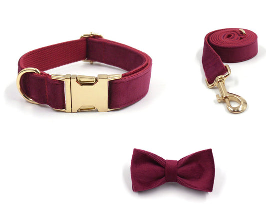 Burgundy Dog Set