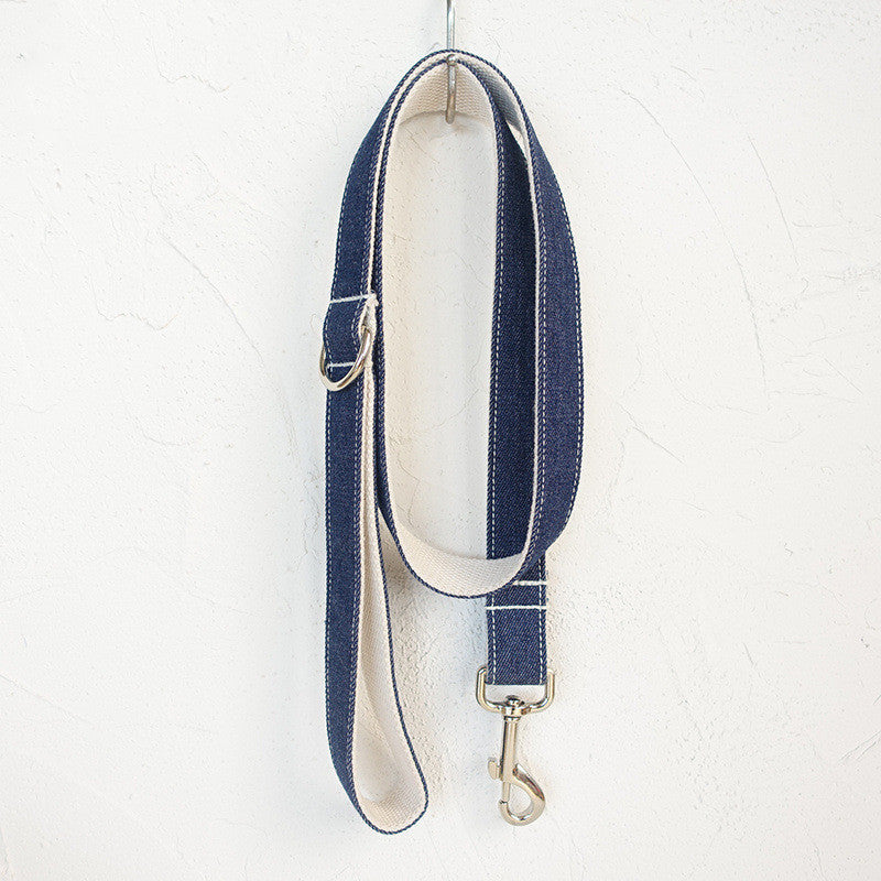 Denim Collar and Leash Set