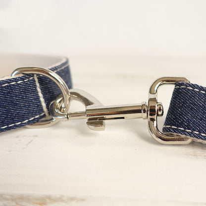 Denim Collar and Leash Set