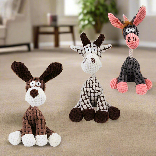 Plush SQUEEKY Animal Dog Toys