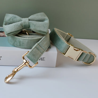 Mint Green Bow & Leash Set