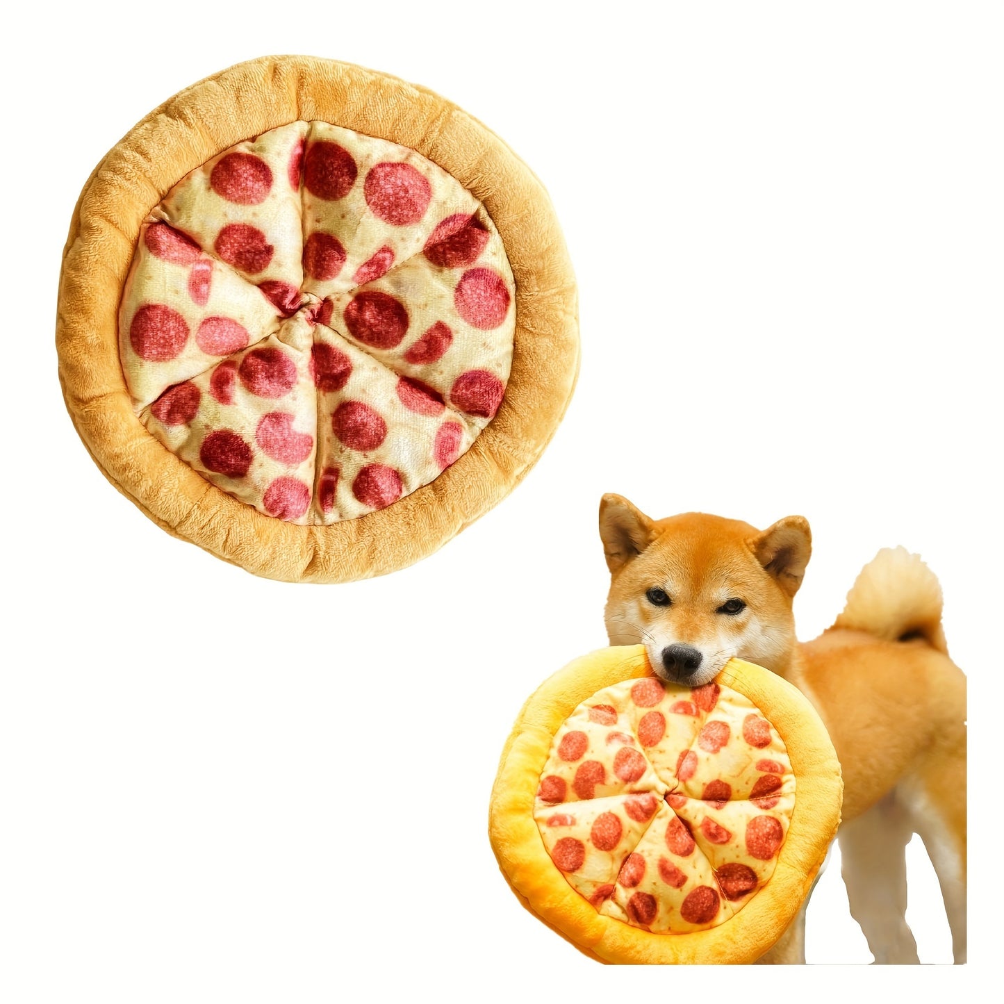 Squeaky Pizza Dog Toy